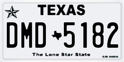 TX license plate DMD5182