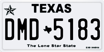 TX license plate DMD5183
