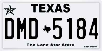 TX license plate DMD5184