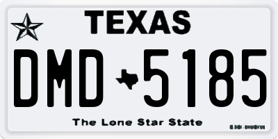 TX license plate DMD5185