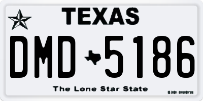 TX license plate DMD5186