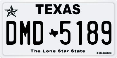 TX license plate DMD5189