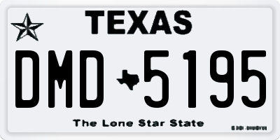 TX license plate DMD5195