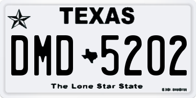 TX license plate DMD5202