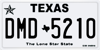 TX license plate DMD5210