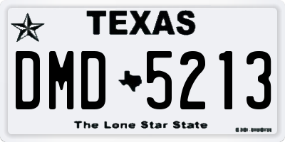 TX license plate DMD5213