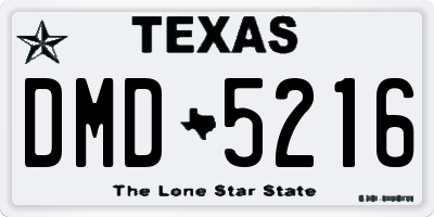 TX license plate DMD5216