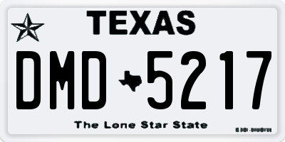 TX license plate DMD5217