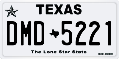 TX license plate DMD5221