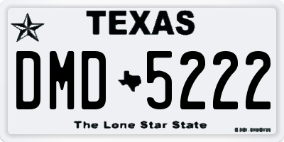 TX license plate DMD5222