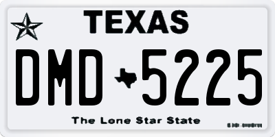 TX license plate DMD5225