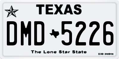 TX license plate DMD5226