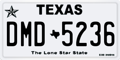 TX license plate DMD5236