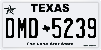 TX license plate DMD5239