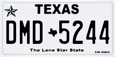 TX license plate DMD5244