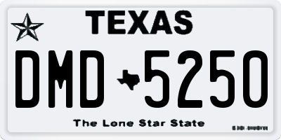 TX license plate DMD5250