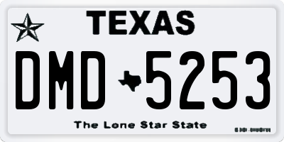 TX license plate DMD5253