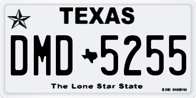 TX license plate DMD5255