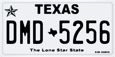 TX license plate DMD5256