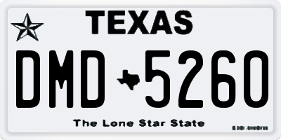 TX license plate DMD5260