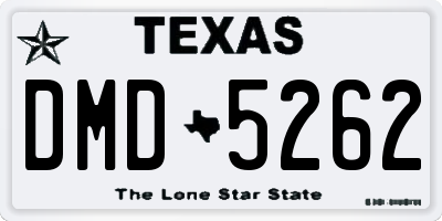 TX license plate DMD5262