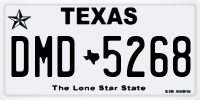 TX license plate DMD5268