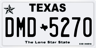 TX license plate DMD5270