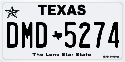 TX license plate DMD5274
