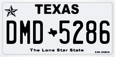TX license plate DMD5286