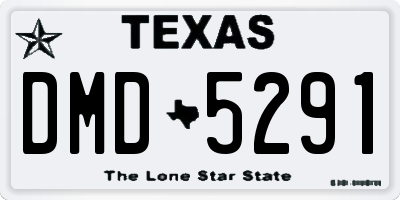 TX license plate DMD5291