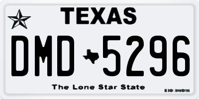 TX license plate DMD5296