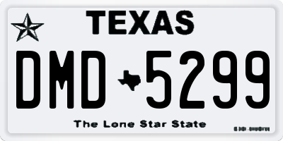 TX license plate DMD5299