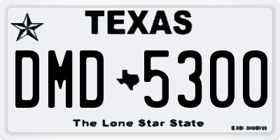 TX license plate DMD5300