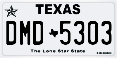 TX license plate DMD5303
