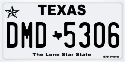 TX license plate DMD5306