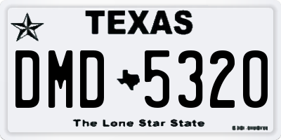 TX license plate DMD5320