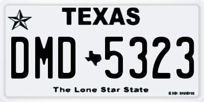 TX license plate DMD5323