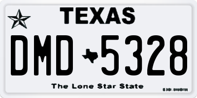 TX license plate DMD5328