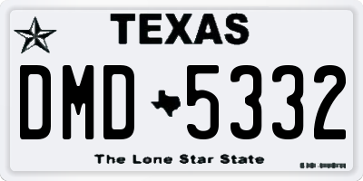 TX license plate DMD5332