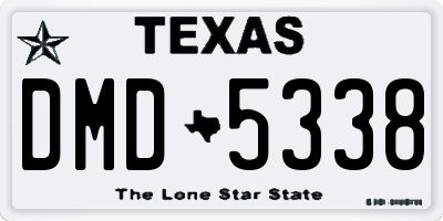TX license plate DMD5338