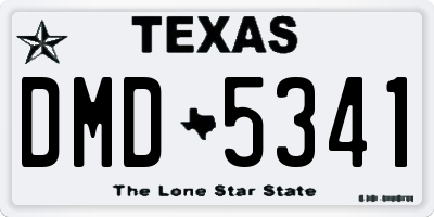 TX license plate DMD5341