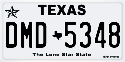 TX license plate DMD5348