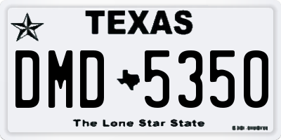 TX license plate DMD5350