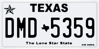 TX license plate DMD5359