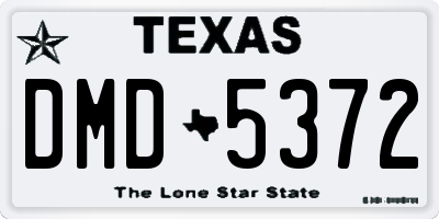 TX license plate DMD5372