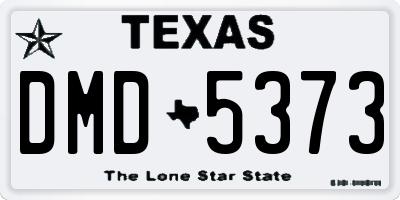 TX license plate DMD5373