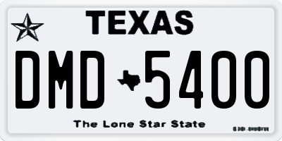 TX license plate DMD5400