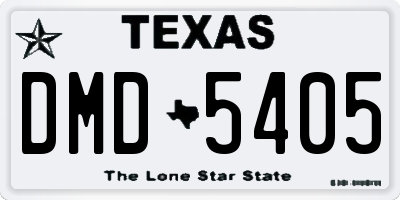 TX license plate DMD5405