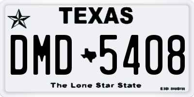 TX license plate DMD5408