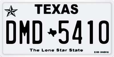 TX license plate DMD5410